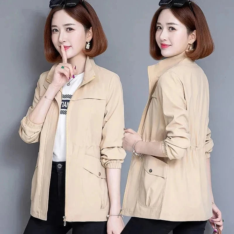 Spring Women's Jackets 2023 New Causal Windbreaker Famale Thin Basic Coat Lightweight Jacket Outwear Women Clothing