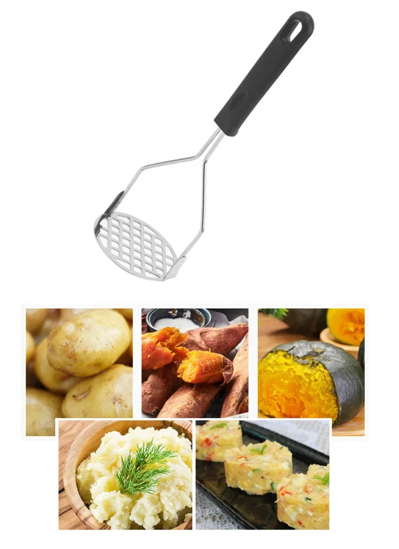 Stainless Steel Potato Masher Ricer Manual Potatoes Crusher Fruit Vegetable Pressure Mud Potato Press Tools Kitchen Gadgets