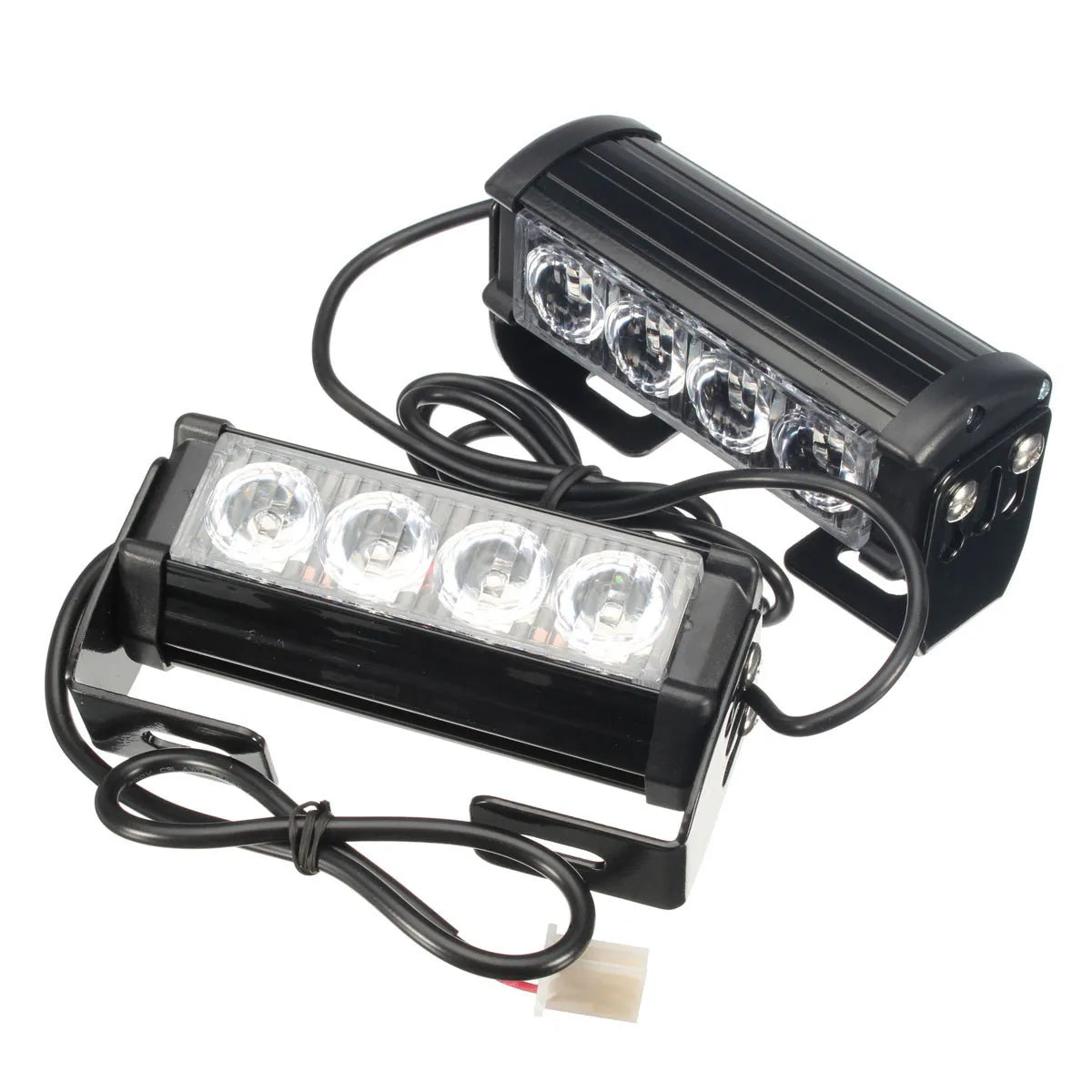 2x4 8LED Strobe Police Lights 12V for Car Emergency Warning Lamps Car Alarm Flashlight Red Blue Amber