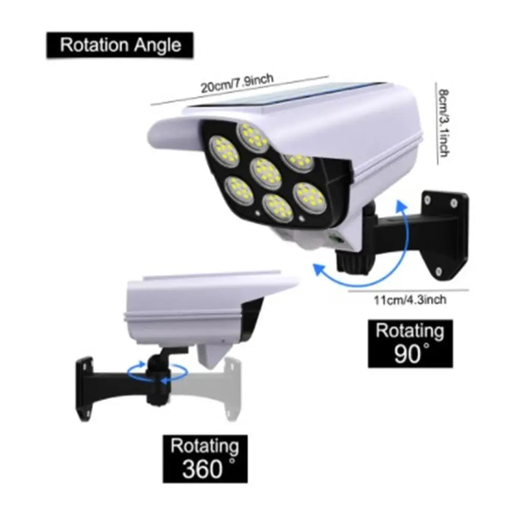 77/42 Led Flood Light Motion Sensor Security Dummy Camera Outdoor Wireless Ip65 Waterproof 3Mode For Garden Backyard Wall Lamp