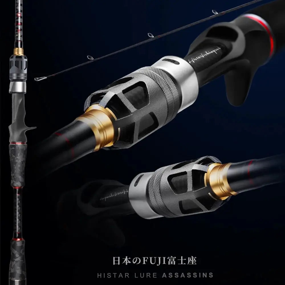 Histar Assassins 4 Sections Portable DKK-SIC Guide Fuji Seat Fast Action 1.68m-2.44m High Carbon Sping&Caster Travel Fishing Rod