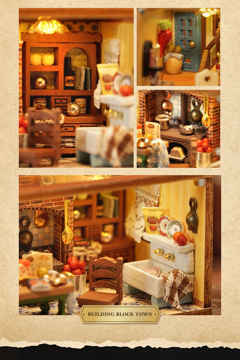 New Diy Mini Home Dollhouse With Furniture Light Miniaturas Doll House Casa Miniature items For Toys Birthday Gifts