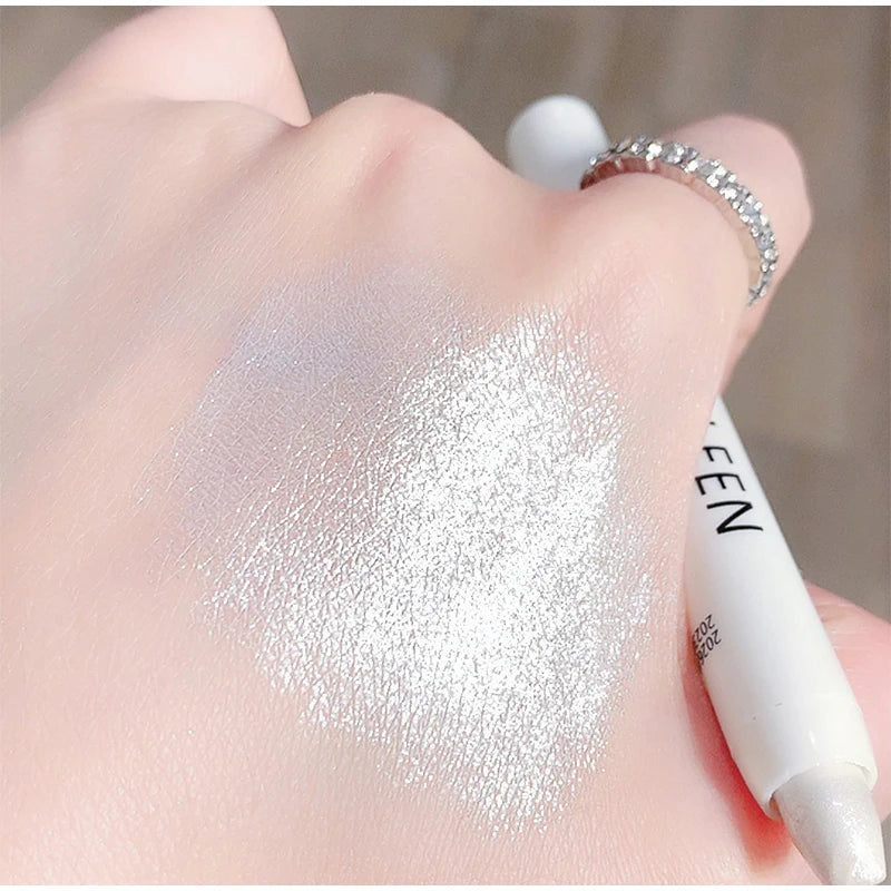 Flash Pearl Eyeshadow Pencil Waterproof Fine Flash Eye Highlighter Lasting Silkworm Eyeliner White Silver Brightening Pen Makeup