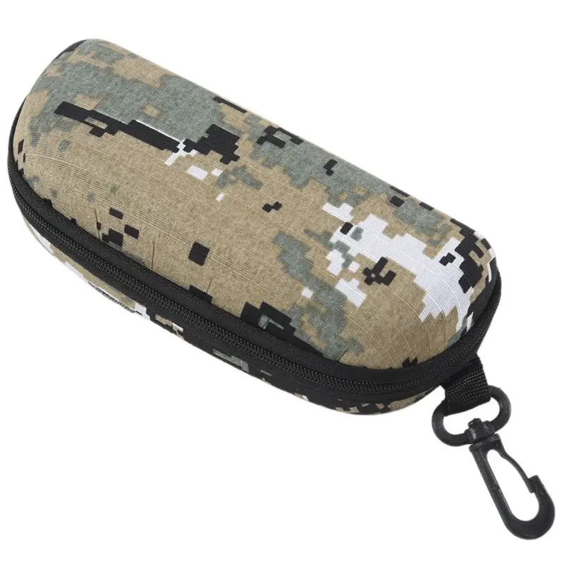 Tactical Camouflage Sunglasses Box Zipper Goggle Box Glasses Storage Case Outdoor Eyewear Accessory Bag Camping Gear