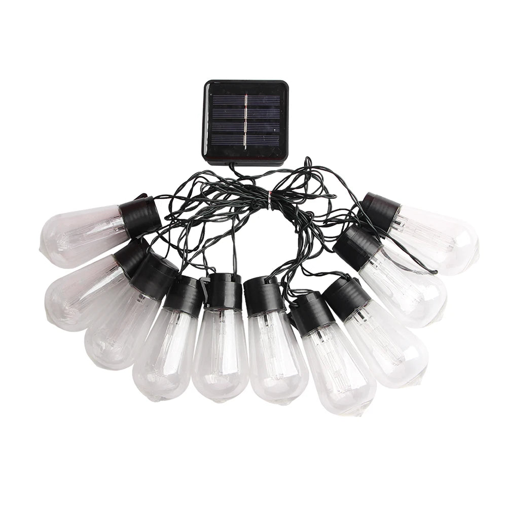 10/20/38 Bulbs LED Solar String Lights Fairy Waterproof Patio Lamp For Outdoor Party Decoration Holiday Garland Garden Lamps