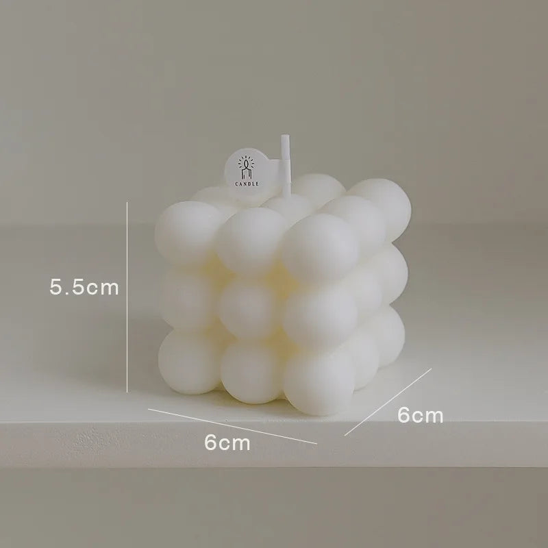 Ins Style Bubble Cube Candle Handmade Scented Candle Aromatherapy Soy Wax Candle Wedding Birthday Candles Party Home Decoration