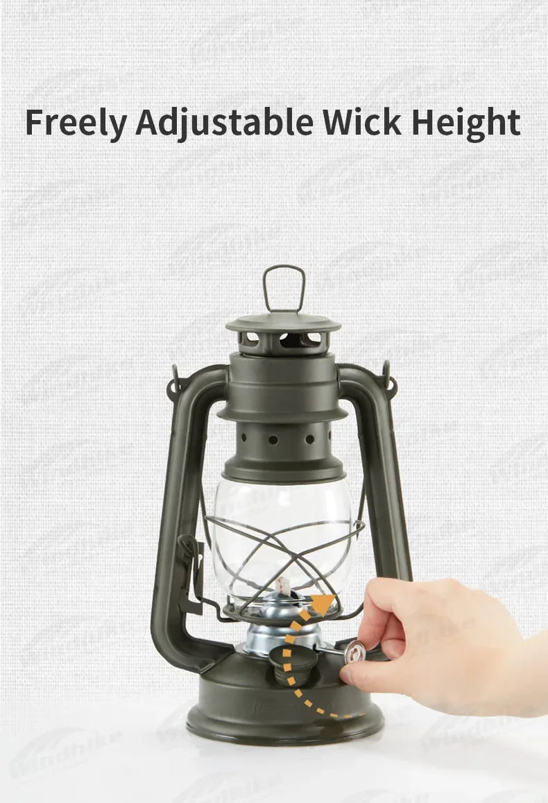 Naturehike Kerosene Lamp Coal Oil Lantern Retro Lighting Light Outdoor Camping Picnic Travel Photo Props Rainproof Portable