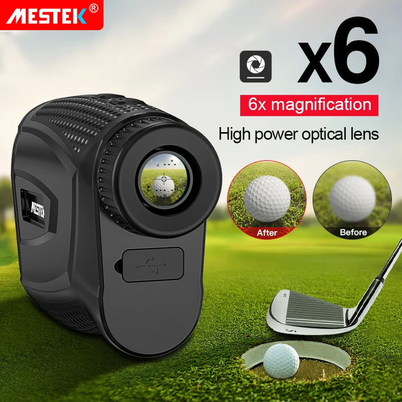 Golf Laser Rangefinder 1200/800/600m Type-C x6 M/Yd Magnet Vibration Long Distance Meter Telemeter Range Finder for Hunting Camp