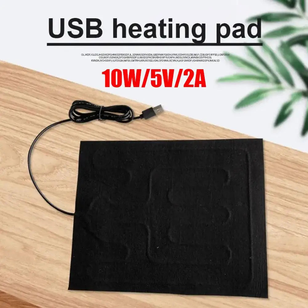 USB Seat Cushion Heater USB Heating Film Warm Folding Heated Sheet Car Seat Mat Cushion Pet Reptile Winter Warm Pads