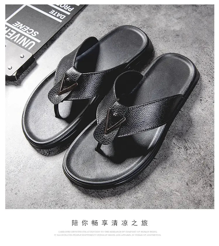 39-44Men's Flip-flops Outdoor Slippers Casual Beach Shoes Summer Slippers Men Luxury Sandals Fashion Shoes for Boy Free Shipping