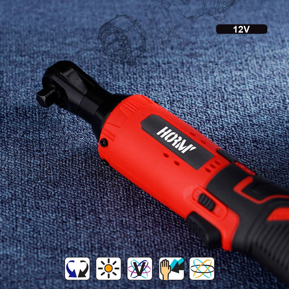 12V/18V Electric Impact Wrench Cordless Rechargeable Screwdriver 3/8 Inch Right Angle Ratchet Wrenches Driver Drill Power Tool