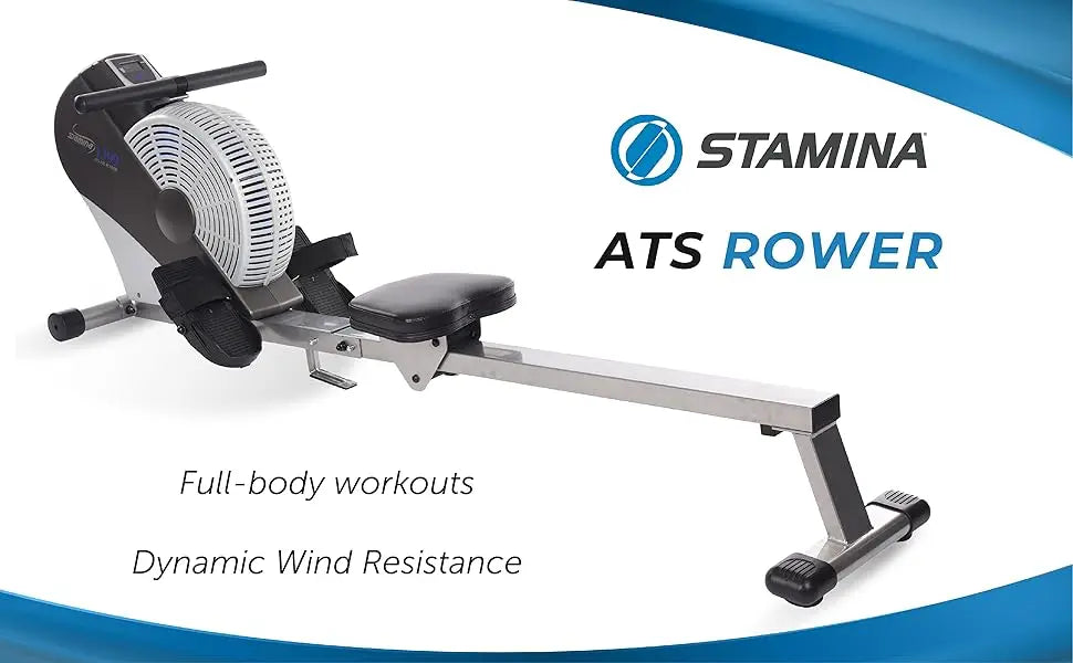 Machine with Smart Workout App - Rowing Machine with Dynamic Air Resistance for Home Gym Fitness