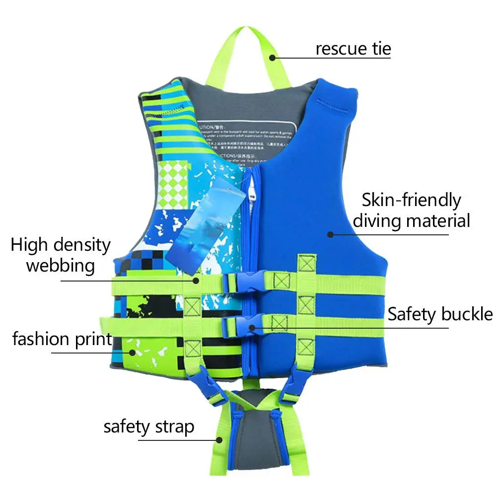 Kids Life Vest Premium Float Swim Vest for Children Swim Training Vest with Adjustable Safety Strap Learn to Swim Floatation