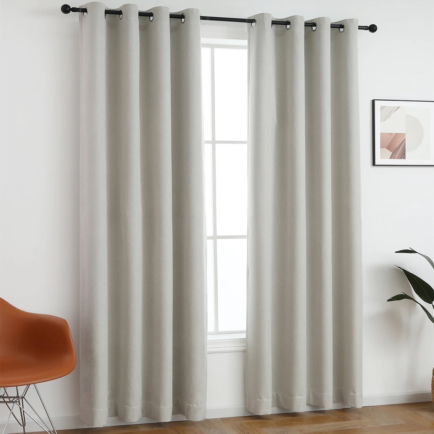 310cm Height Custom Made 100% Blackout Soundproof Curtain Blackout Faux Linen Curtains For Bedroom Living Room Drapes Window