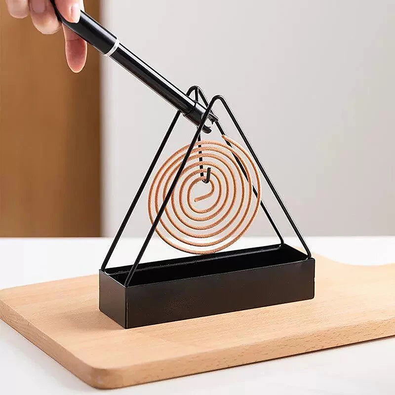 1XIron Mosquito Coil Holder Incense Holders Coil Incense Burner Frame Modern Repellent Incense Rack for Household Bedroom Patio