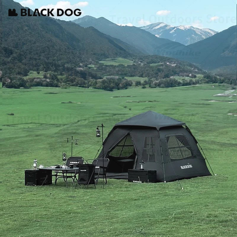 Naturehike BLACKDOG Automatic Tent Black Coating Two Doors Four Windows Camping Outdoor Sunscreen Waterproof Quick Opening Tent