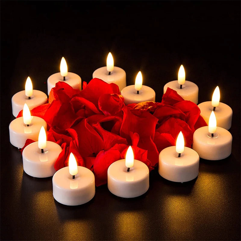 10/5Pcs Flickering LED Candle Battery Powered Flashing Light Flameless Candles Birthday Wedding Party Romantic Decoration Lamp