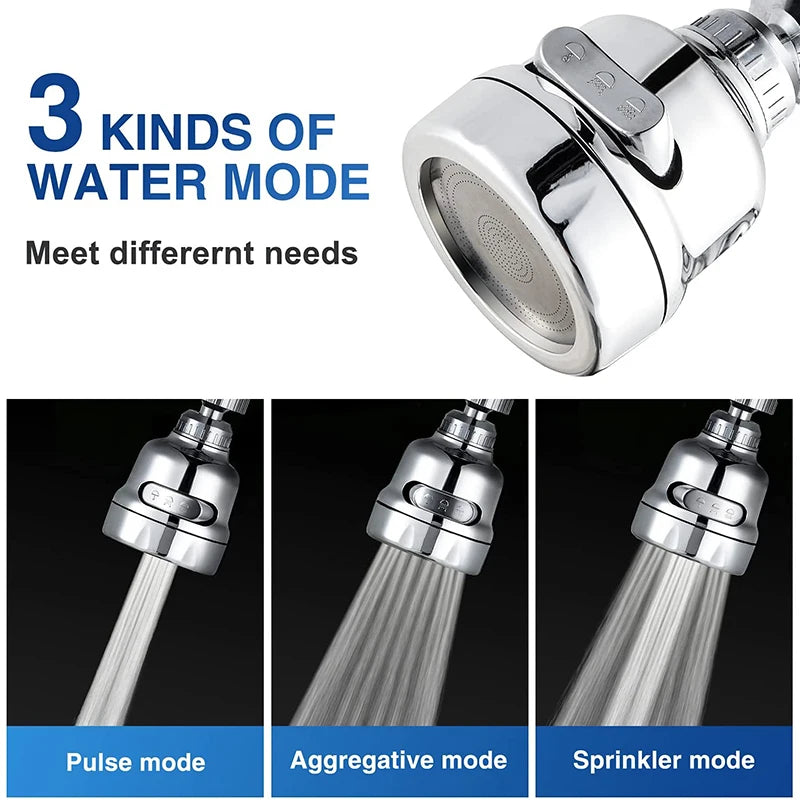 Zhangji Adjustable Swivel Kitchen Faucet 360 Degree Aerator Sprayer Filter Nozzle Diffuser Water Saving Bath Faucet Connector