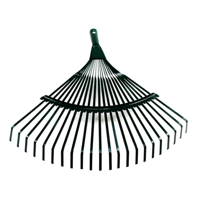 Shrub Rake for Head 22 Toothed Garden Tool Grass Broom Shaped Steel Wire Non Toxic Agriculture Deciduous High Carbon Ste