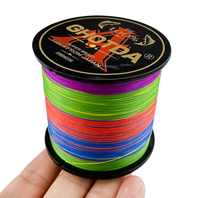 Ghotda 8X Super Strong Braided Fishing Line Multicolor Multifilament Carp Fishing Line 1000m-300m Fishing Gear