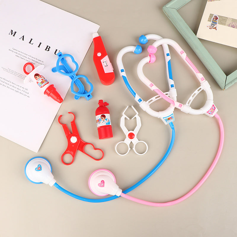 7Pcs Kids Play Doctor Game Early Educational Toys Pretend Doctors Kit Child Stethoscope Cosplay Toy