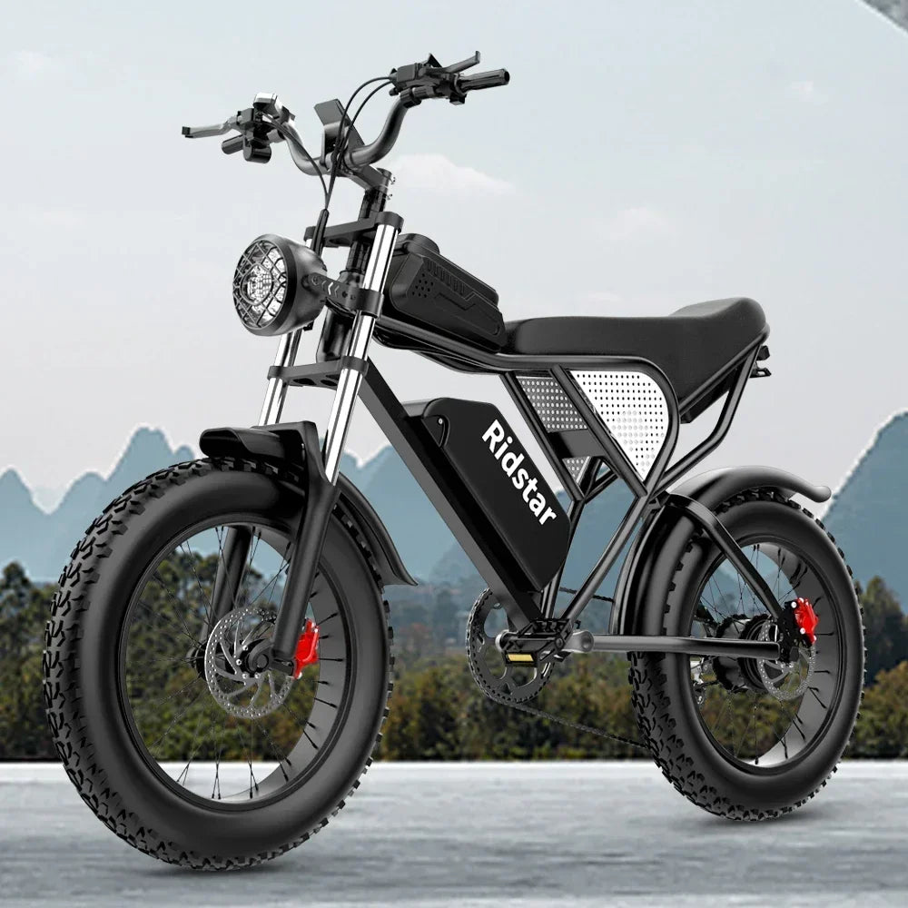 Electric Bicycle 2000W Powerful Motor 52V40AH Removable Battery Oil Brake 20*4.0inch Fat Tire Ebike Snow Mountain Electric Bike