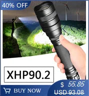 XHP50 Tactical Light Flashlight Lamp Torch 5 Shock Resistant Hard Defense Led Bulbs C8 Litwod Hunting Aluminum Black T6 3800 15W