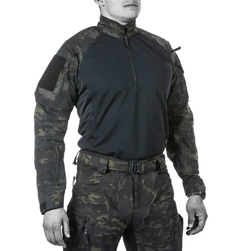 New Pioneer Tactical Frog Suit Camouflage Man Outdoor Training Hunting Breathable Long-sleeve Shirt Hiking Hiking Fans Uniform