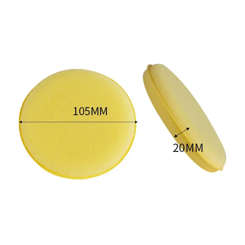 5-50Pcs Car Round Polishing Pad Waxing Sponge Yellow Car Foam Sponge Wax Applicator Car Detailing Tool Auto Cleaning Accessories