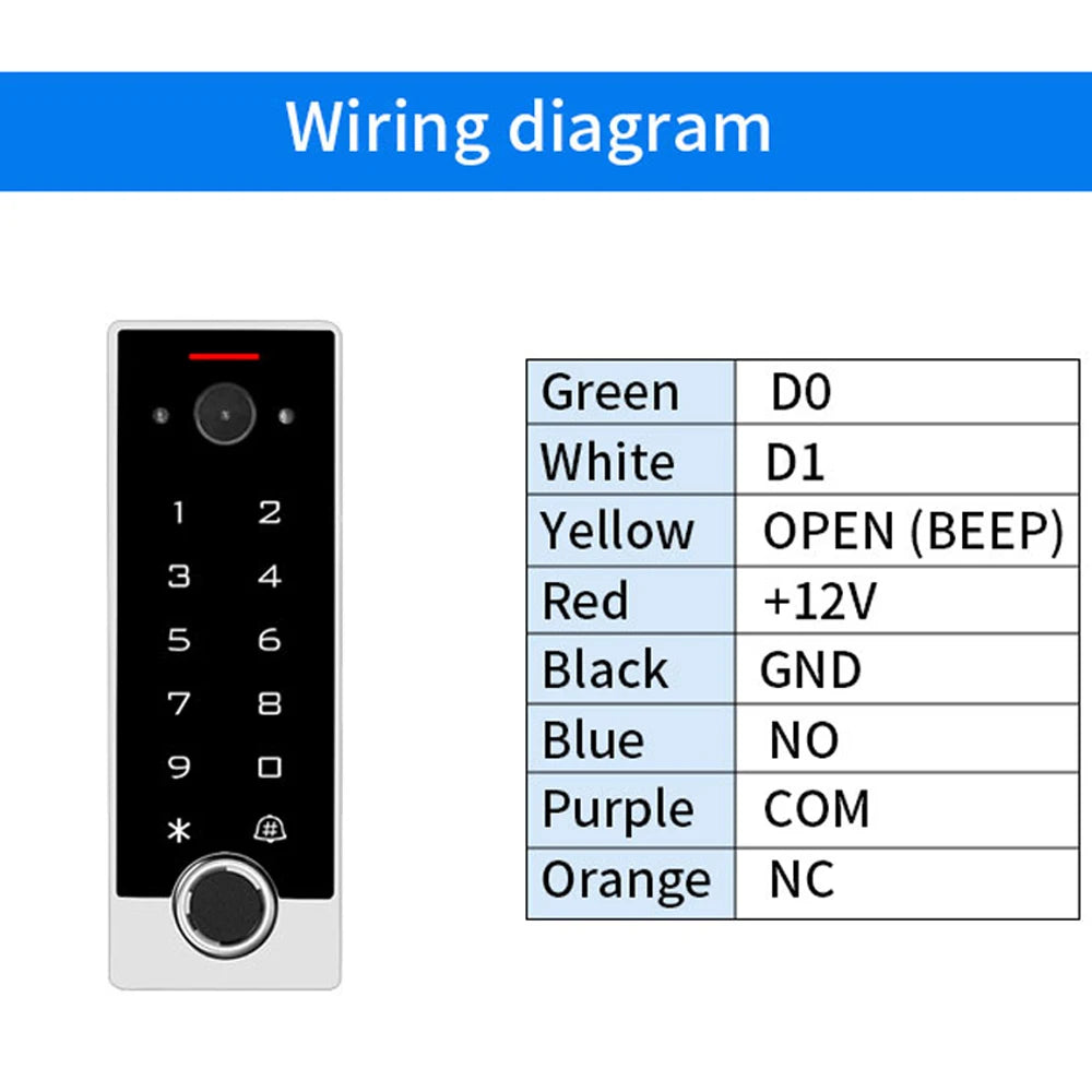 Tuya WiFi Video Intercom Doorbell to Phone Camera Home Security Door Phone Fingerprint Access Control System Pin/APP/Card Unlock