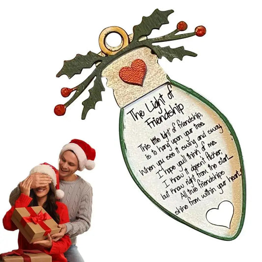 Friendship Christmas Ornament Wooden Best Friends Ornaments Female Friendship Gifts New Year Eve Party Favors Christmas Tree Dec