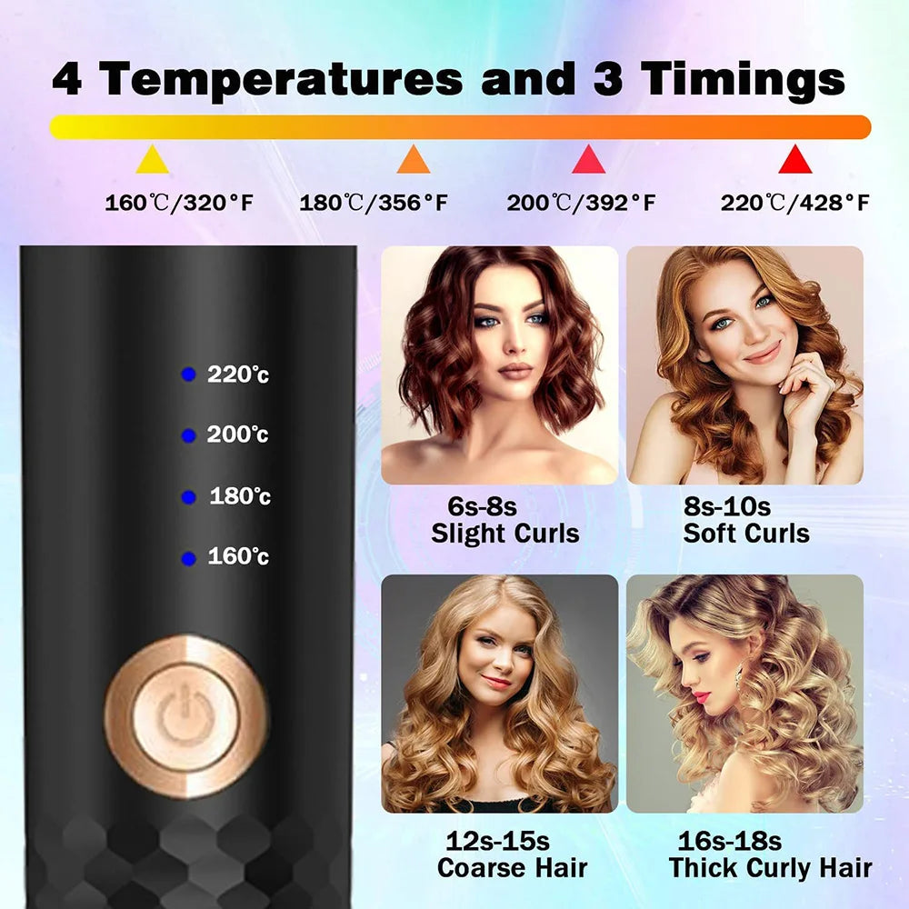 Auto Rotating Ceramic Hair Curler Automatic Curling Iron Styling Tool Hair Iron Curling Wand Air Spin and Curl Curler Hair Waver