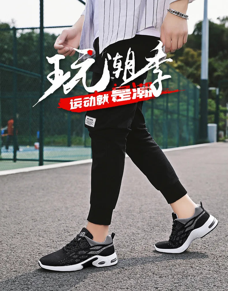 Hot New men Shoes trend men's shoes breathable lace-up running shoes Korean version light casual sports shoes