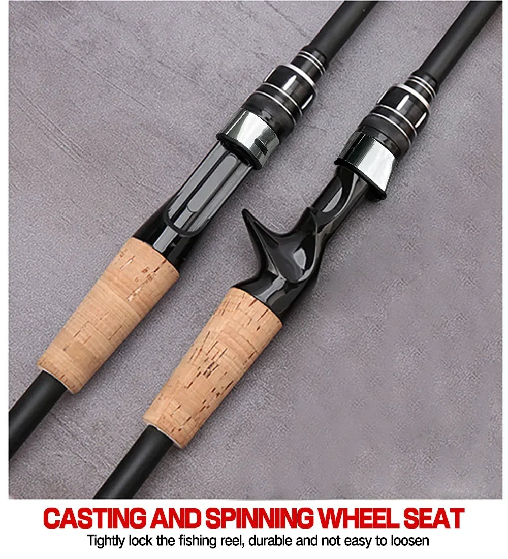 Fishing Rod Combo 1.5-2.4M Lure Fishing Rod and 7.2:1 High Speed Gear RatioMax 8kg Baitcasting Reel Fishing Tackle Pesca