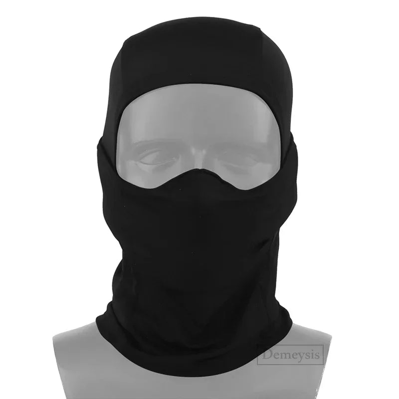 Tactical Mask Outdoor Balaclava Head Hood Silicone Half Face Windproof Headgear Airsoft Hunting CS Game Sunscreen Cap