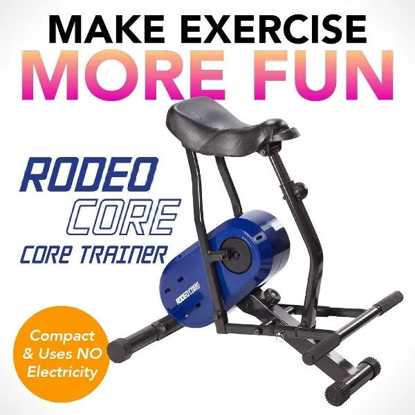 Daiwa Rodeo Core Compact Exercise Equipment For Home Workouts - Full Body Fitness Machine Targets Abs, Legs, & Butt (Blue)