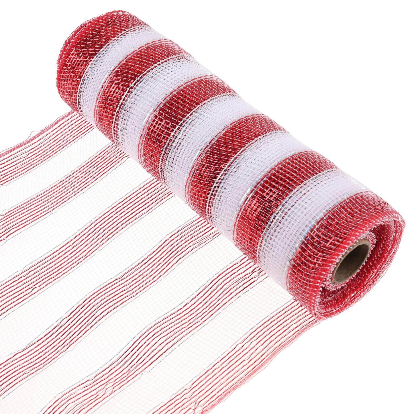 26x10yard Diy Red White Candy Cane Handmade Christmas Wreath Tree Stripes Decoration Mesh Meterial Making Xmas Tree Ornament Dec