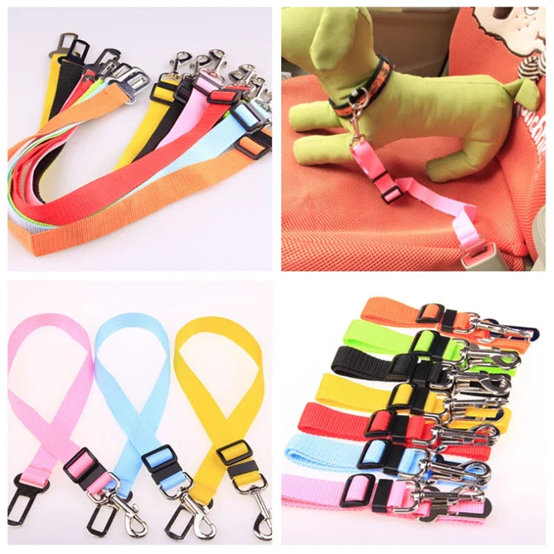 Car Seat Belt Pet Seat Adjustable Pet Cat Dog Pet Supplies Vehicle Dog Harness Lead Clip Safety Cat Dog Safety Adjustable