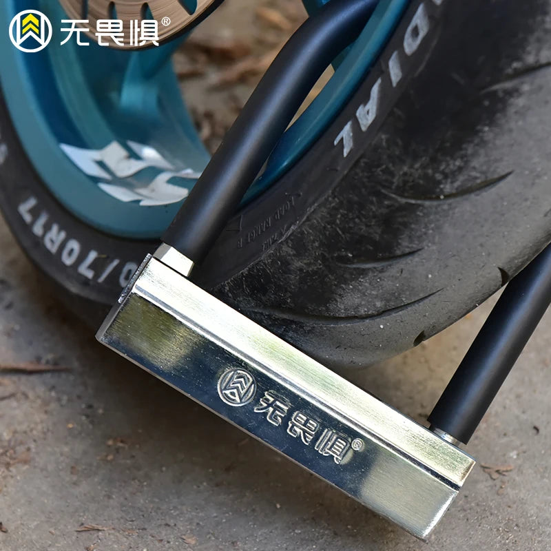 Bike U Lock Heavy Duty Anti-Theft Security U Cable Bicycle Lock with Flex Bike Cable for Scooter Electric Road Bike