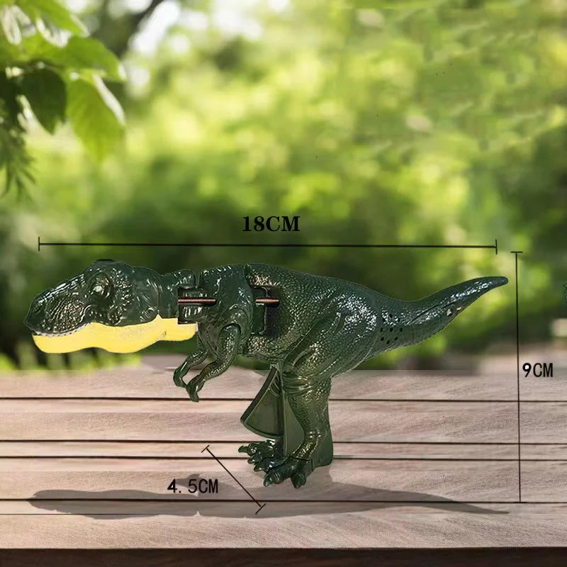 18cm Biting Green Red Tyrannosaurus Rex Dinosaur Hand Control Spring Swing Decompression Fingertip Kids Toy Birthday Boy Gift