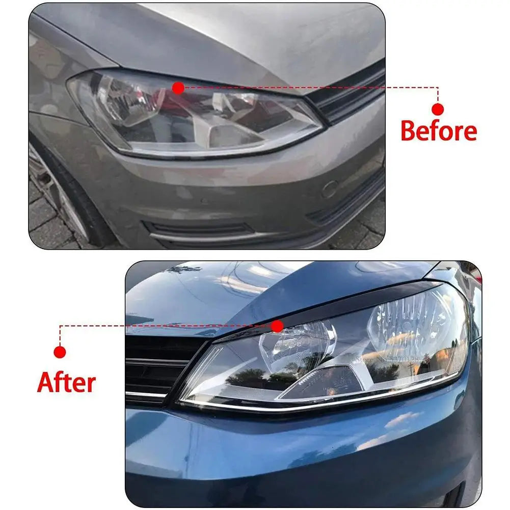 Auto Headlight Trim Lamp Eyebrow Headlight Cover Trim Decoration for VOLKSWAGEN VW Golf 7 MK7 Car Accessories