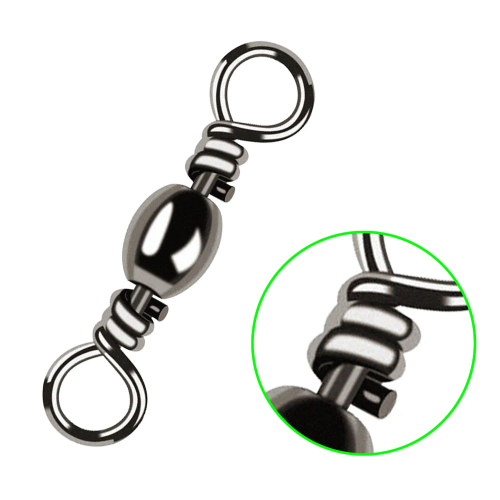 50Pcs Bottle Swivel High Speed Figure Eight Ring 8 Figure Ring Connector Fishing Gear Accessories