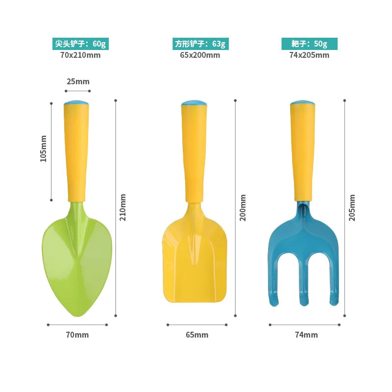 Kids Candy Color Garden Tools ,Children Gardening Trowel Shovel Rake Yard Watering Pot Digging Beach Safe Toys,Gift of spring