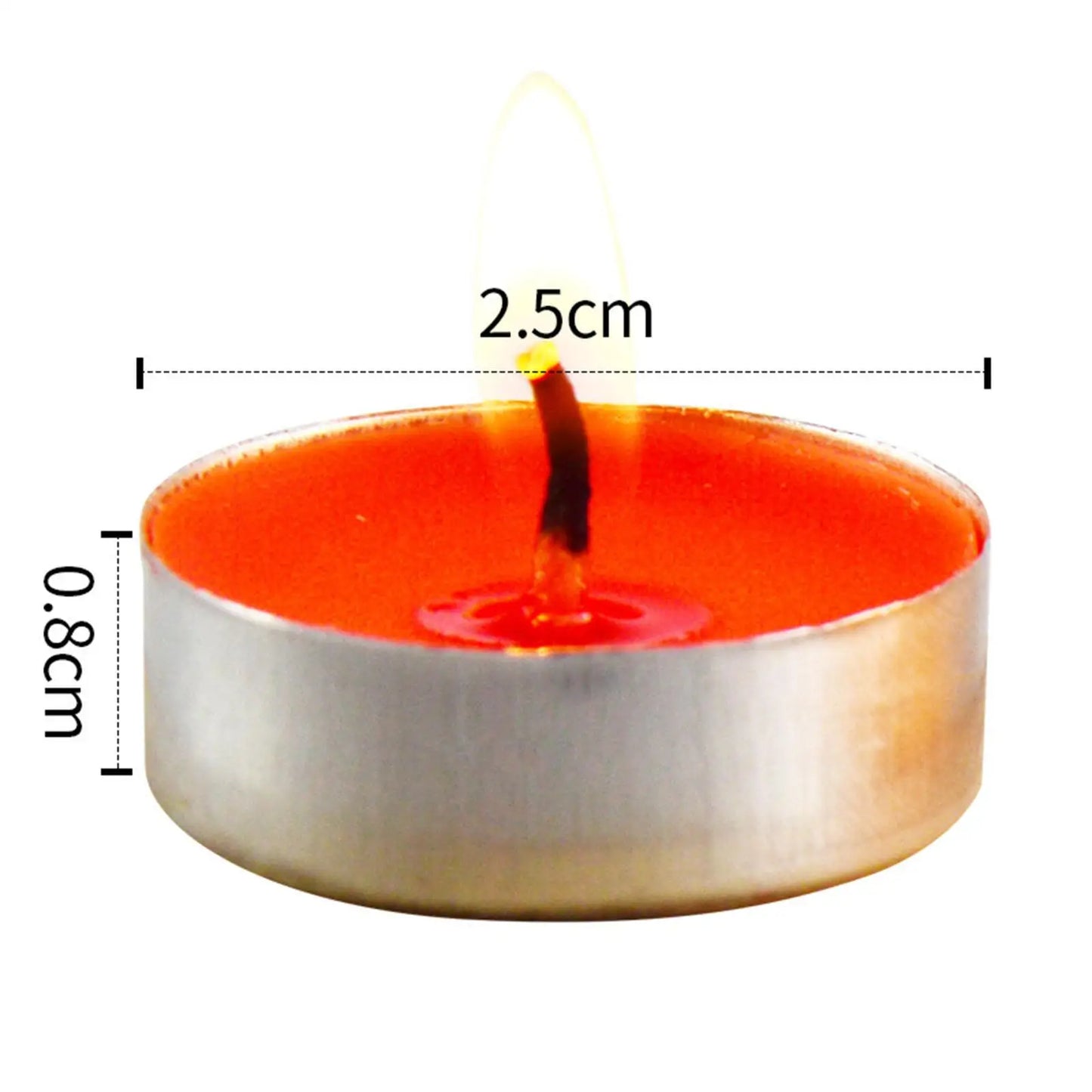 100Pcs Smokeless Wax Candle Decorative Tealight Candles Long Lasting Tea Candles Party Decoration Night Light Candles