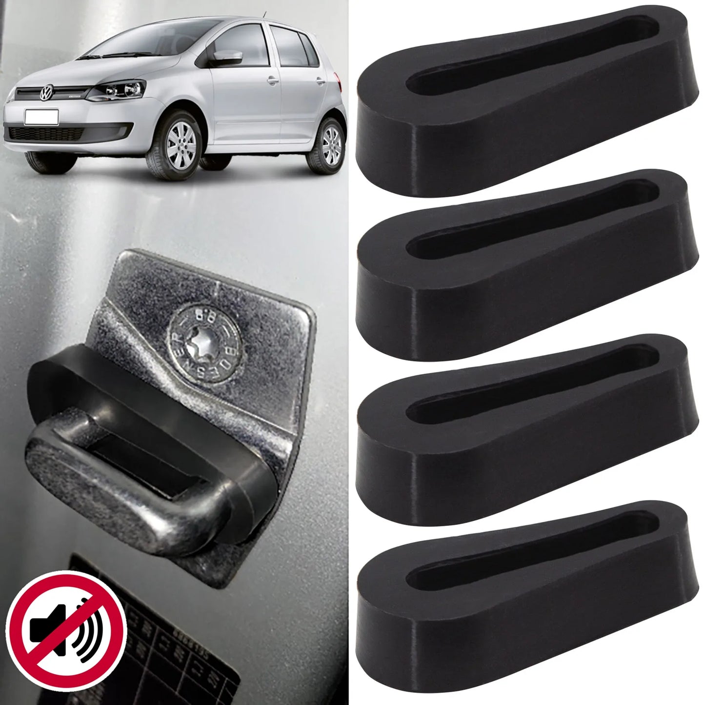 4PCS for VW Fox 2003-2021 Lupo Gol SportVan SpaceFox Car Door Lock Damper Buffer Deadener Seal Shock-Absorbing Damping Protector