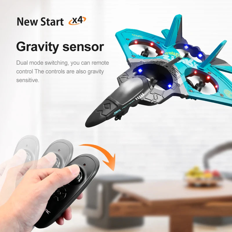 V17 RC Plane 2.4G 6CH Remote Control RC Airplanes Fighter Hobby Glider RC Planes Airplane Drone EPP Foam Toys For Boys Kids Gift