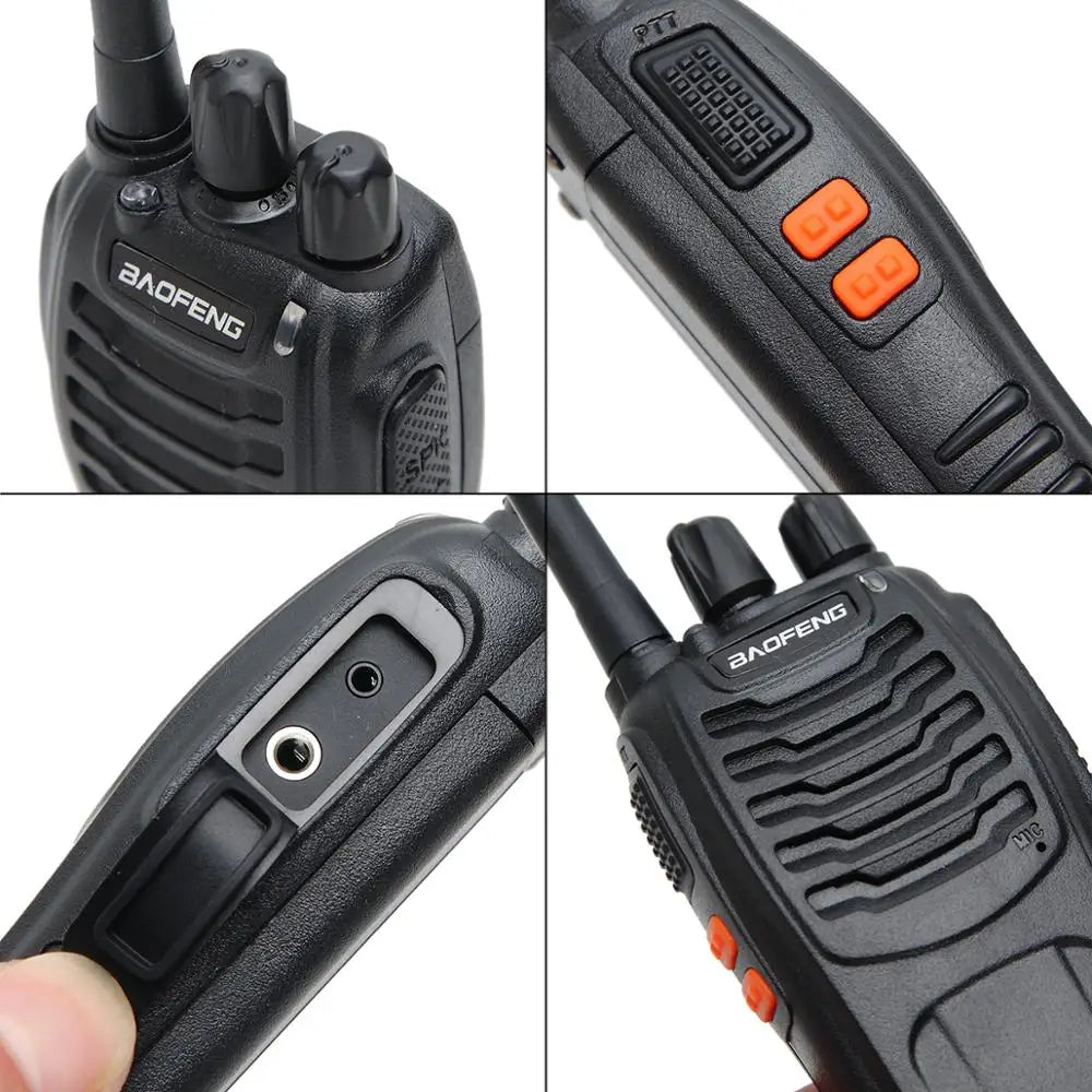 Baofeng BF-88E 1500mAh Walkie Talkie Long Range Handheld Two-way Radio 2pcs/pack with Charger Earpiece PMR446MHz