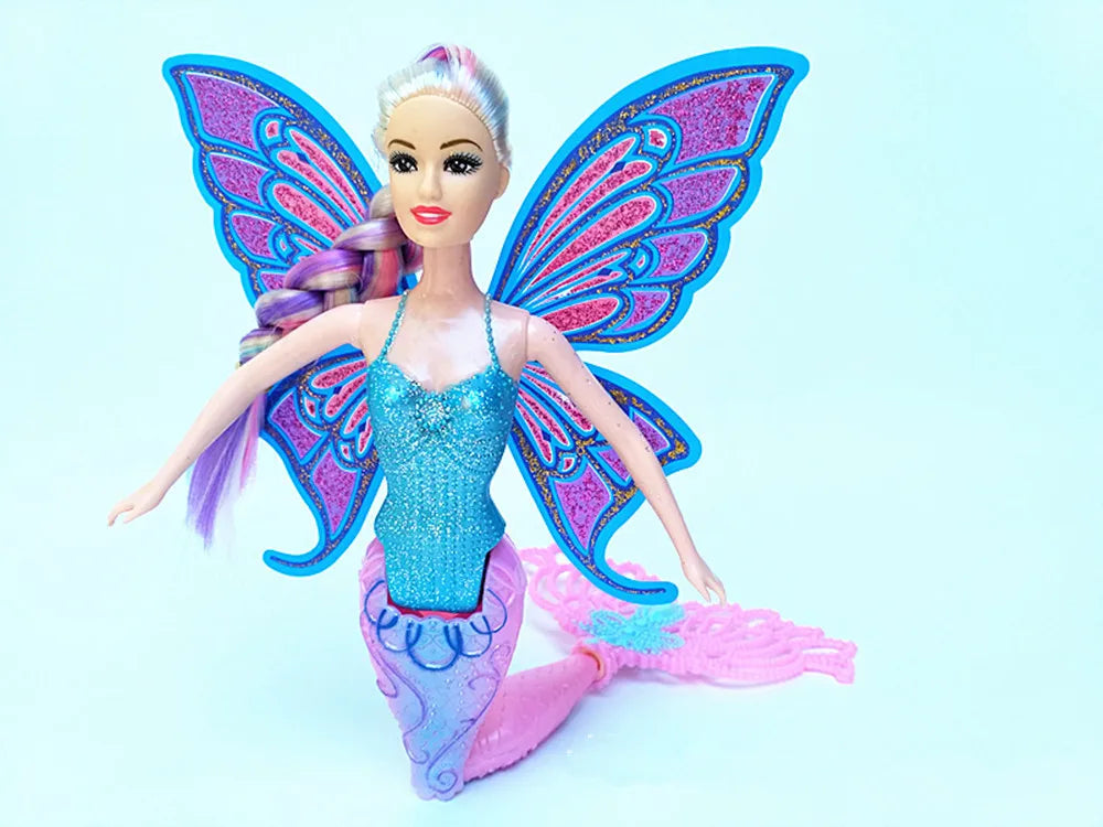 New Fashion Swimming Mermaid Doll Girls Magic Classic Mermaid Doll With Butterfly Wing Toy For Girl's Birthday Gifts