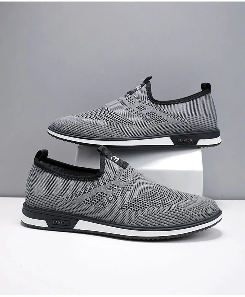 Sneakers Men 2023 New Breathable Mesh Lightweight Casual Shoes Comfortable Soft Bottom Flats Slip on Men Shoes Zapatillas Hombre