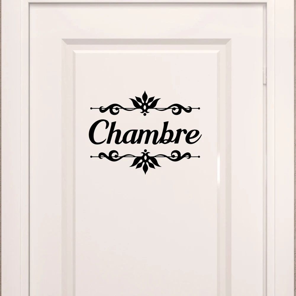 Spanish Chambre Bedroom Door Sticker Decal Waterproof Mural Vinyl Home Decor